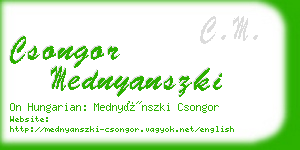 csongor mednyanszki business card